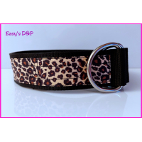 Halfcheck zwart panterprint